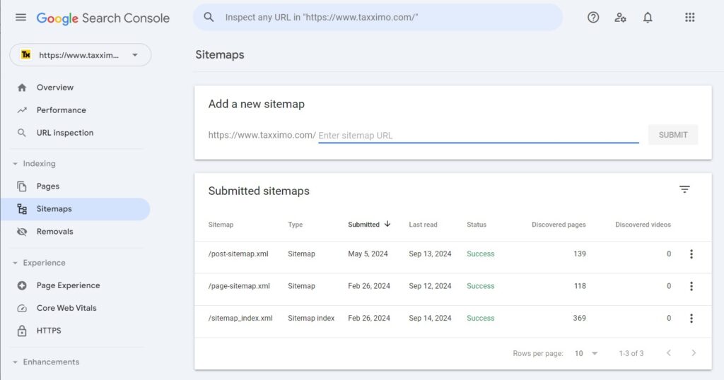 Google search console pridanie sitemap