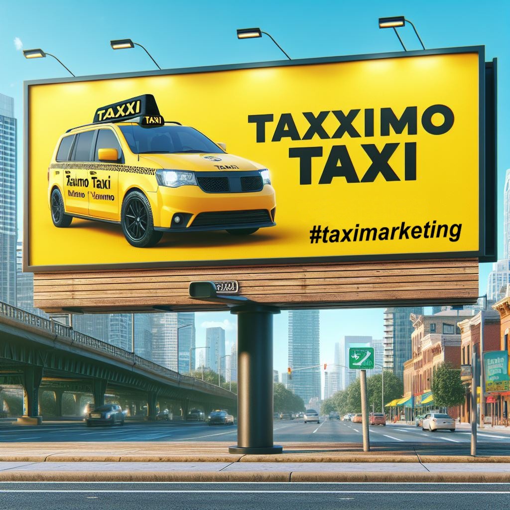 See fáza marketingovej kampane taxislužby s využitím billboardu.