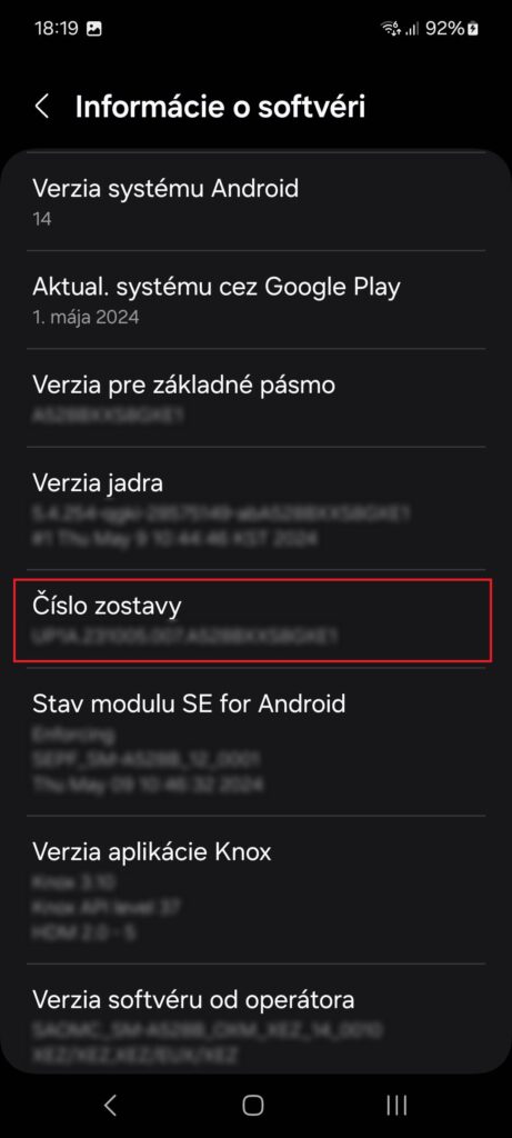 Android, Informácie o softvéri